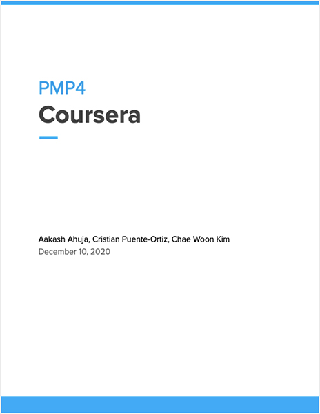Cover of the Coursera PM dossier