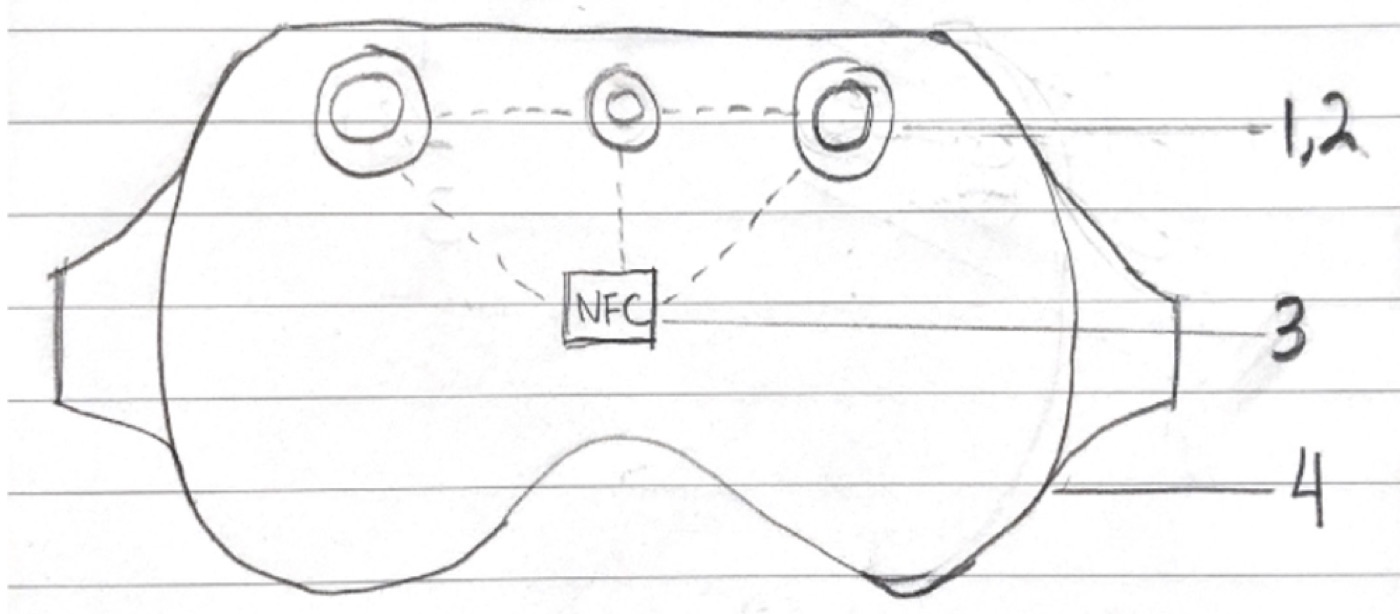 Pencil schematic of the PTM sleep mask